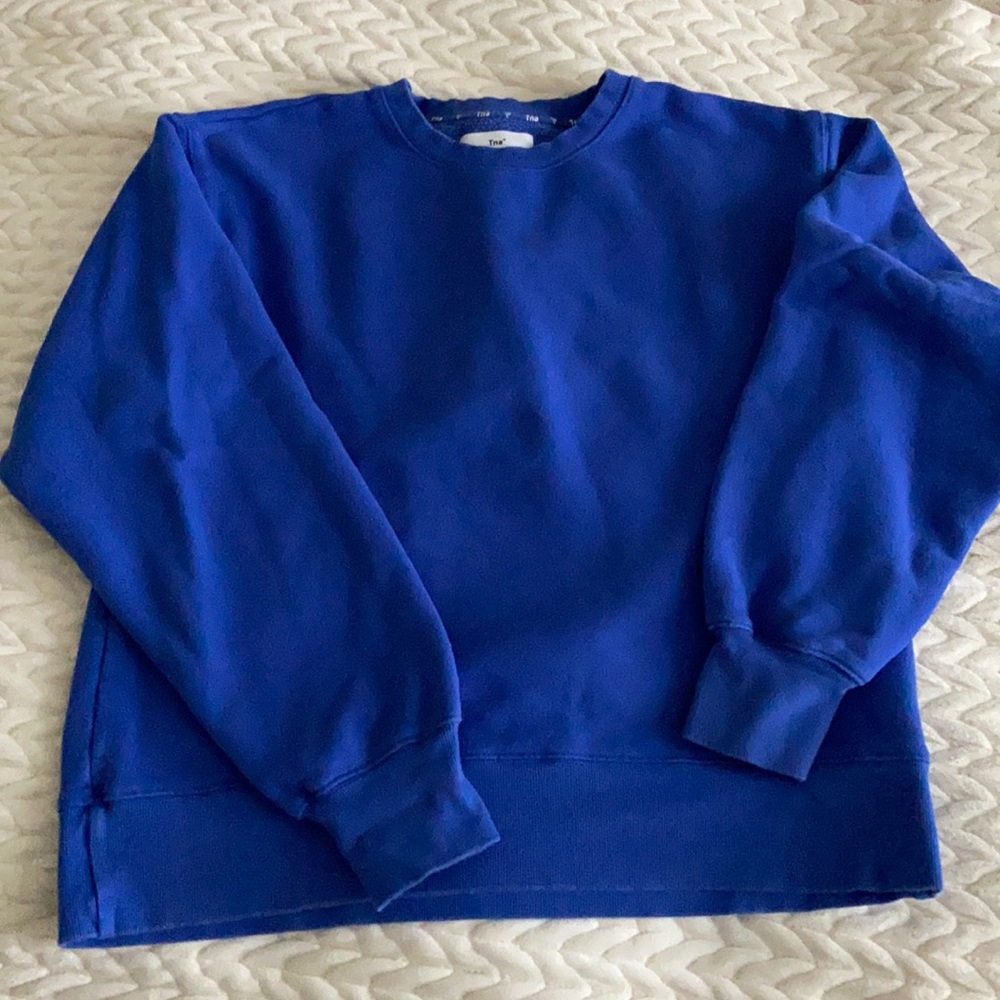 Aritzia TNA Boyfriend Crewneck cobalt blue - Size 1
